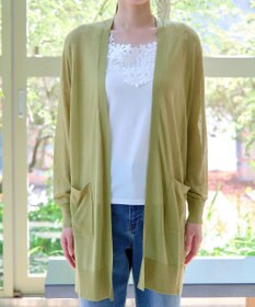 Tiaclasse 【接触冷感】着流しロングニットカーディガン