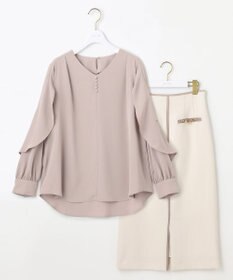 ANY SIS S 【全方位 好印象】フェミニンブラウス×ビットタイトスカート セット