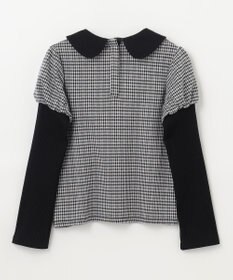 組曲 KIDS 【150-160㎝】チェックジャガード トレーナー