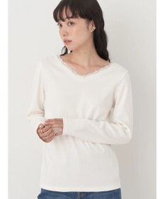 earth music&ecology 前後２ＷＡＹ襟レースプルオーバー