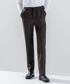 JOSEPH HOMME 新素材【ストレッチ/ウエストゴム仕様】ウール混キャリーマンストレッチ ドロスト付ストレートパンツ / HOVE