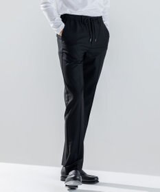 JOSEPH HOMME 新素材【ストレッチ/ウエストゴム仕様】ウール混キャリーマンストレッチ ドロスト付ストレートパンツ / HOVE