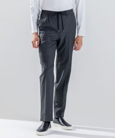 JOSEPH HOMME 新素材【ストレッチ/ウエストゴム仕様】ウール混キャリーマンストレッチ ドロスト付ストレートパンツ / HOVE