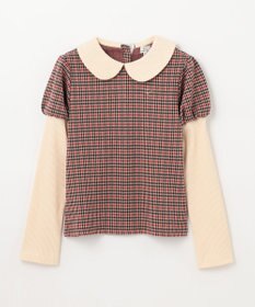 組曲 KIDS 【150-160㎝】チェックジャガード トレーナー