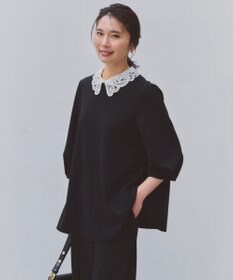 UNFILO 【2WAY】BEAUTY MOVE レース襟ブラウス ブラック