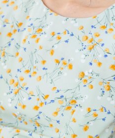 Tiaclasse 【洗える】大人華やかなノースリーブ花柄ワンピース