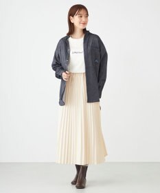 SHARE PARK LADIES 【UVカット・撥水・ストレッチ】イージーデニムノーカラーシャツ