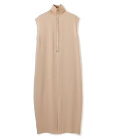 BEIGE， FLEUR / 異素材ネック ロングワンピース
