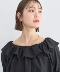 earth music&ecology 2wayオフショルバルーンヘムフリルブラウス