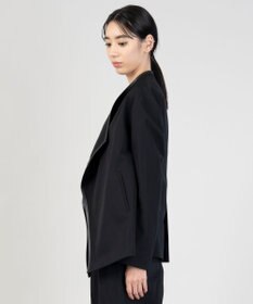 23区 【エステータ】ウールリネン レザートリミング ジャケット