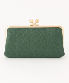 UNBILLION perche 抗菌レザー型押しがま口長財布