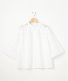 組曲 S 【WEB限定カラーあり】エンブロイダリーレース フレアスリーブブラウス