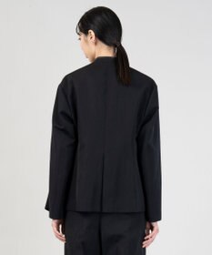 23区 【エステータ】ウールリネン レザートリミング ジャケット