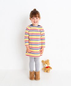 MIKI HOUSE HOT BISCUITS 【80-120cm】ボーダーワンピース