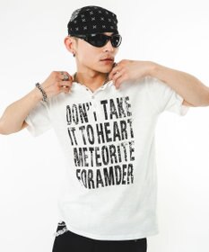 WEGO 【ユニセックス着用ITEM】ビッグロゴスラブヘンリーネックT（SS）