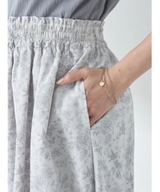 earth music&ecology フラワーティアードテックスカート