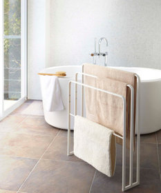 tower 横から掛けられるバスタオルハンガー 3連 タワー ホワイト