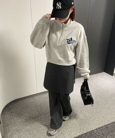 WEGO ハーフジップショートスウェット