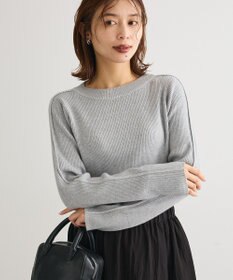 Green Parks ラメライン入りリブニットプルオーバー