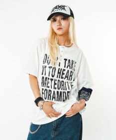 WEGO 【ユニセックス着用ITEM】ビッグロゴスラブヘンリーネックT（SS）