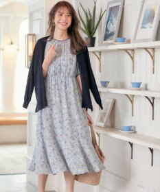 ANY SIS 【洗える】リーフMIXプリント ワンピース