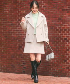 ANY SIS 【セットアップ可】メルトンライク ミニスカート