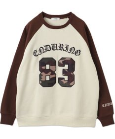 WEGO 【裏起毛】迷彩ワッペンラグランスウェット