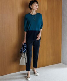 23区 S 【洗える】レーヨンポリエステルストレッチ ドルマン ニット