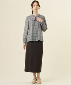 J.PRESS LADIES S ハリプルウールポンチ ナロー スカート