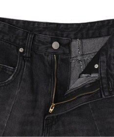 WEGO カーブラインバレルレッグデニムパンツ