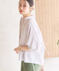 AMERICAN HOLIC 接触冷感ギャザーリボンスリーブ半袖シャツ