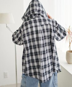 WEGO フードチェックBIGシャツ