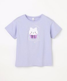 ANY KIDS 【綿100%】ドロップショルダーミラクルスパンコールTシャツ