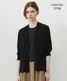 ICB 【WEB限定・接触冷感・洗える】PINION ショートカーディガン ブラック系