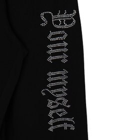 WEGO 【ウエストゴム】ラインストーンロゴスウェットパンツ