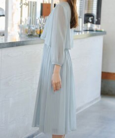 Tiaclasse L 【洗える】シフォンドレープワンピース