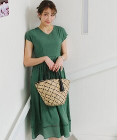 Tiaclasse 【洗える】はしごレースワンピース