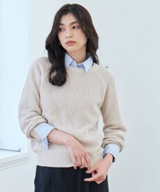 ANY 【手洗い可/UVカット】シャイニーコットンニット