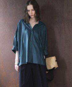 YECCA VECCA 【ORGABITS】5分袖スキッパーシャツ