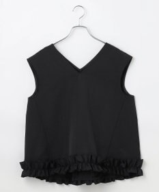 #Newans 【金子綾さんインスタライブご紹介アイテム】〈小柄さんにお勧め〉フリルヘムジレブラウス