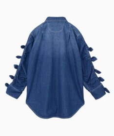 FORFORMO Ribbon Sleeve Denim Shirt リボンスリーブデニムシャツ