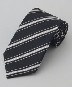 GOTAIRIKU GOTAIRIKU別注【日本製】シルク ネクタイ_ストライプ ブラック系1