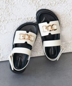 Bridget Birkin 【PARADIS COULEUR】メタルチェーン厚底フットベッドサンダル