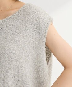 Green Parks ツィード風金釦ニットベスト