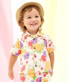 MIKI HOUSE HOT BISCUITS 【ビーンズ×フルーツシリーズ】【80-120cm】オープンカラーシャツ