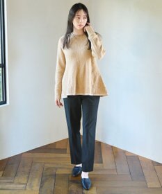 #Newans 【洗える】フレアシルエットチュニックニット