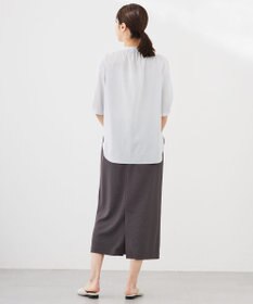 J.PRESS LADIES 【洗える】ラミーポプリン 前開き ブラウス