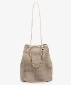 LeSportsac CHAIN CROCHET MED BUCKET/ベージュクロシェ
