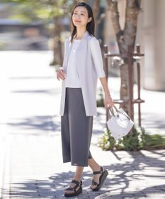 J.PRESS LADIES L 【セットアップ対応・洗える・UVケア・速乾】 OXIJEWELストレッチ ジレ