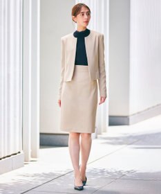 BEIGE， 【L-size】SOPHIA / ノーカラージャケット